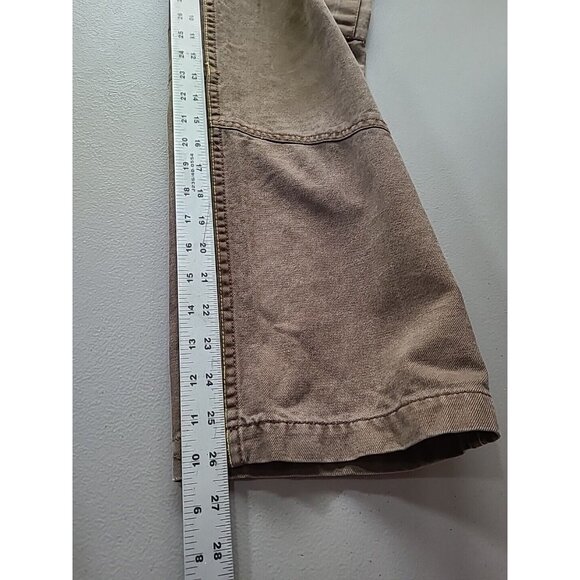 Vintage Gear Seven Cargo Canvas Skate Pants Youth Size 14 Faded Brown Wide Leg - Picture 10 of 11